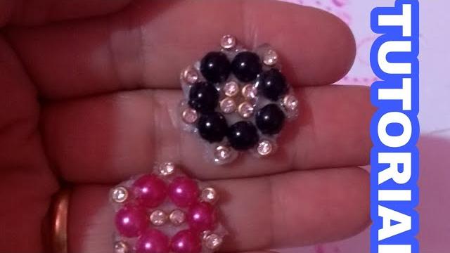 Como Fazer Apliques de Meia Pérolas e Strass
