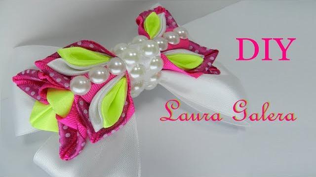 Aprenda a Fazer Laço Colorido com Técnica de Kanzashi