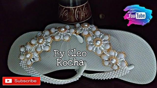 Como Bordar Chinelo com Perolas