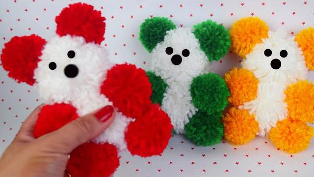 Aprenda a Fazer Ursinho Pom Pom de Lã