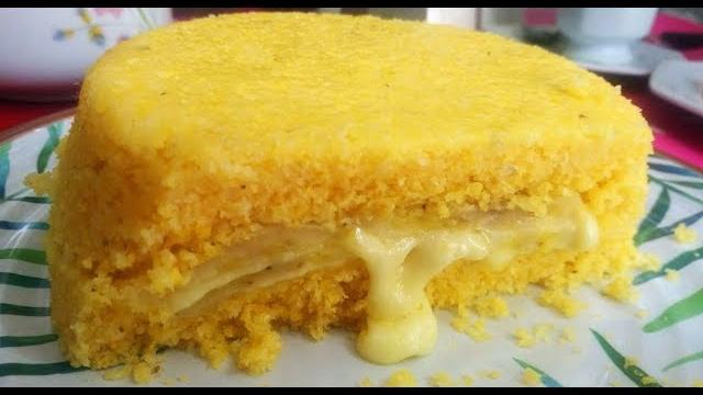 Receita de Cuscuz Recheado com Queijo e Banana
