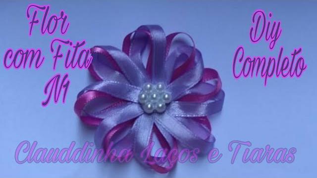 Aprenda Fazer Essa Linda Flor Com Fita