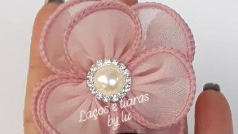 Como Fazer Flor de Organza