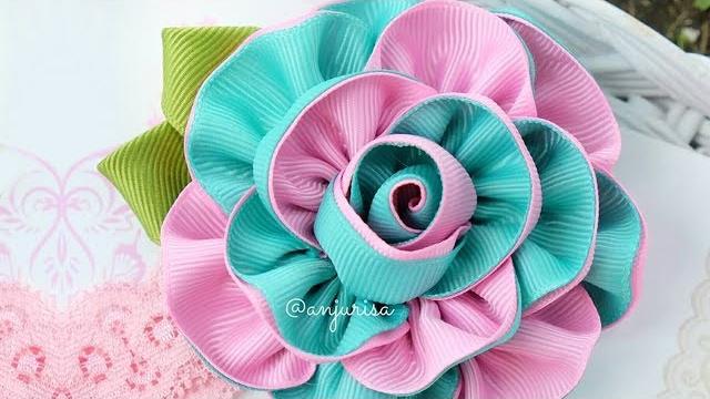 Como Fazer Flores de Fita de Gorgorão