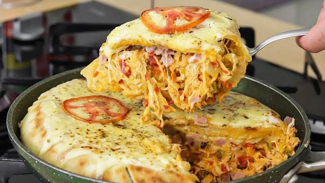 Receita Lanchão de Frango na Frigideira – Super Fácil