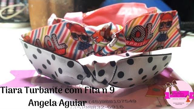 Tiara Turbante com Fita de Gorgorão