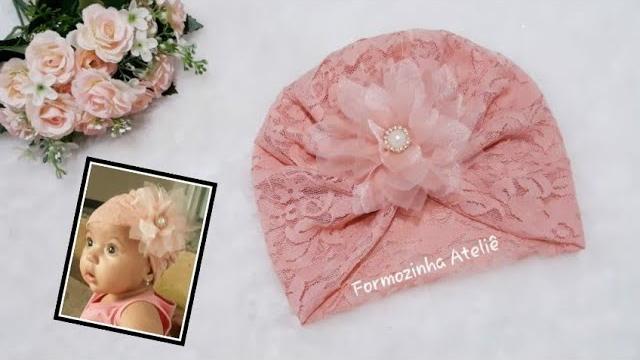 Aprenda Fazer Turbante de Renda Luxo