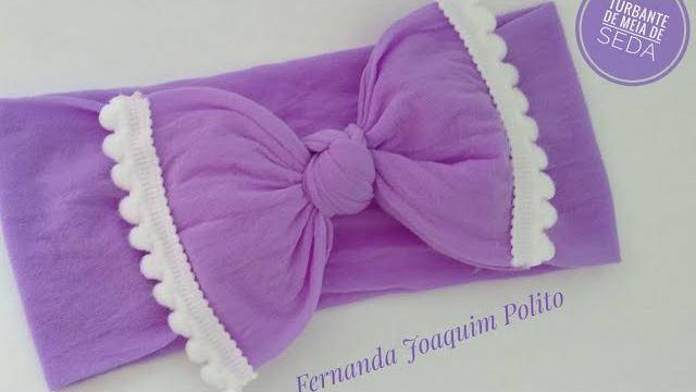 Aprenda Fazer Turbante de Meia de Seda Com Laço