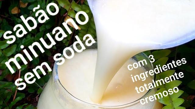 Sabão Minuano Cremoso sem Soda – 3 Ingredientes