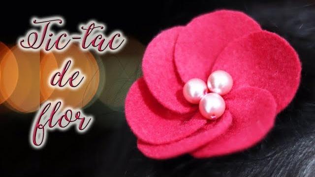 Tic Tac com Flor de Feltro