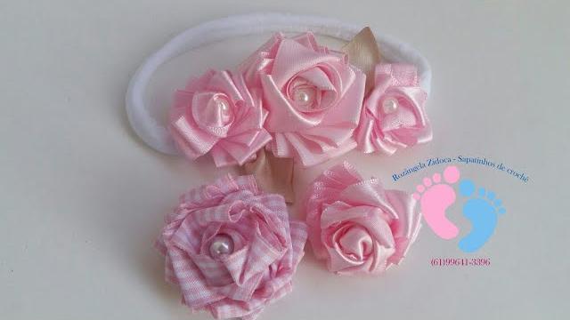 Faça Flor com Fita de Cetim