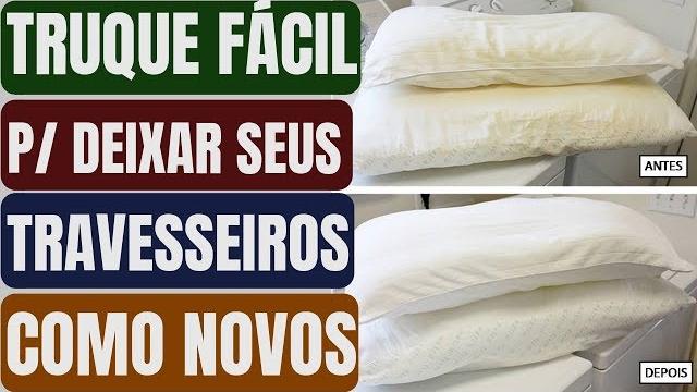 Truque Fácil e Barato Para Lavar Travesseiro