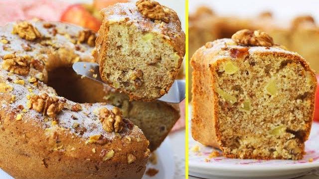 Receita de Bolo de Maça e Nozes – Irresistível