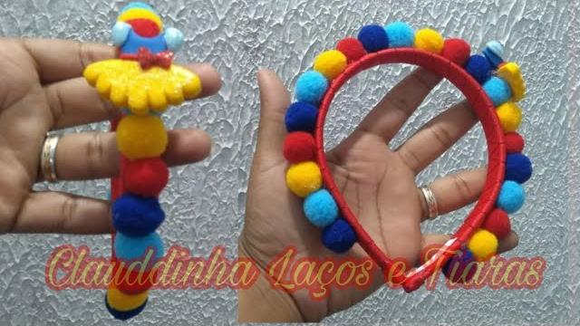 Tiara De Pom Pom Temática