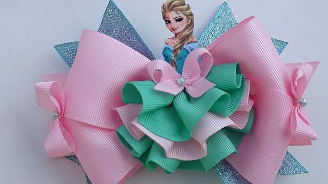 Laço princesa com aplique super fofo