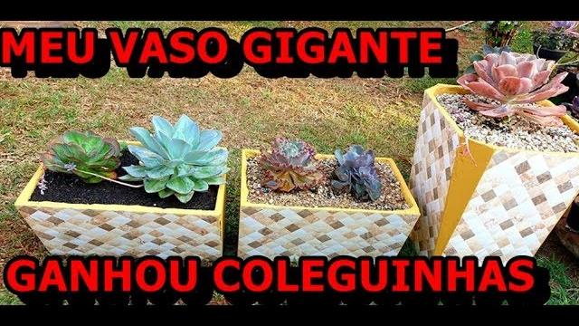 JARDINEIRA DE CIMENTO E CERÂMICA FÁCIL E ECONÔMICO