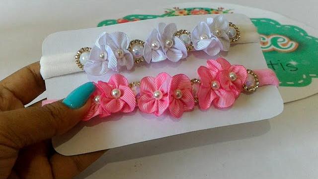 Faixa RN – Flor Esmeralda – Super luxo usando restinho de fita