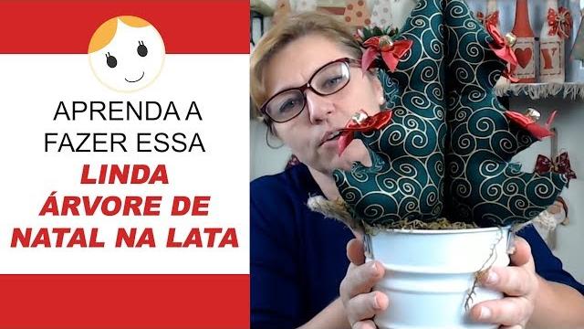 APRENDA A FAZER ESSA LINDA ÁRVORE DE NATAL NA LATA