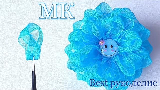 Flores de organza 2 cm, lindas flores em elástico