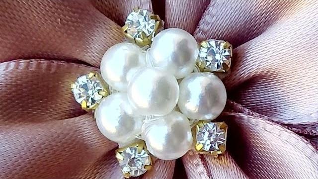 Miolo de pérola e strass fácil