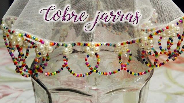 Cobre jarras de pérolas e miçangas passo a passo