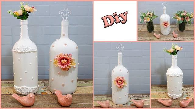 Garrafas de vidro decoradas – Ideias para reciclar