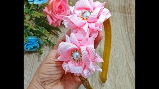 Tiara Flor de Algodão