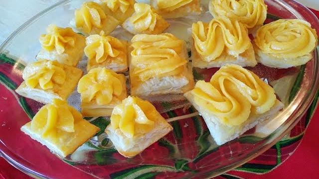 Folhado com Damasco para Festas