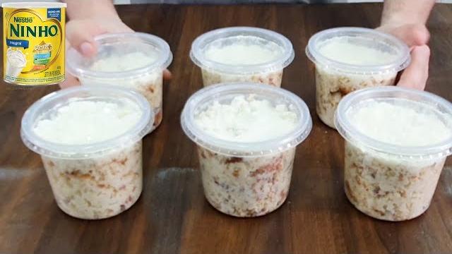 Bolo de Leite Ninho Molhadinho no Potinho