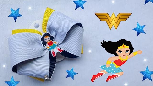 Laço formosura ⭐ Tema Mulher Maravilha ⭐