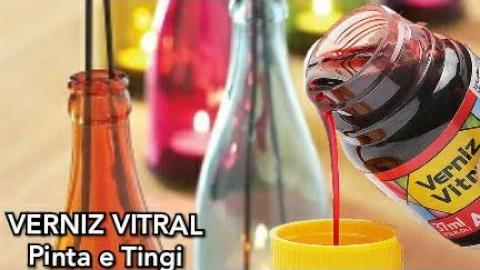 Verniz Vitral Caseiro Colorido para Pintar ou Tingir Vidros