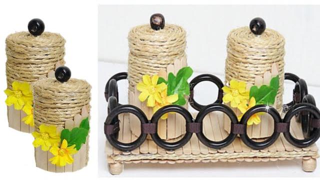 Transforme Potes de Maionese e Palitos de Picolé em Organizador