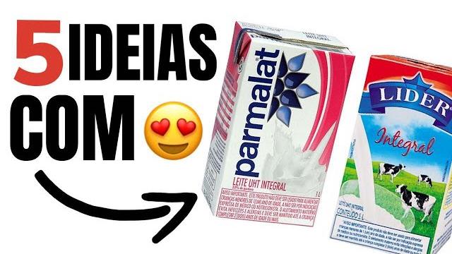 5 Ideias com Caixa de Leite