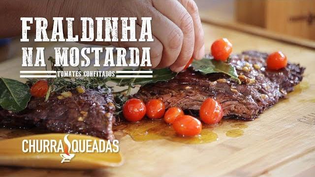 fraldinha Assada na Mostarda com Tomate