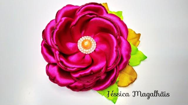 Aprenda a Fazer Flor de Cetim