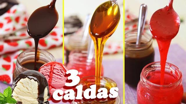 3 Receitas de Caudas Incrível para sorvetes