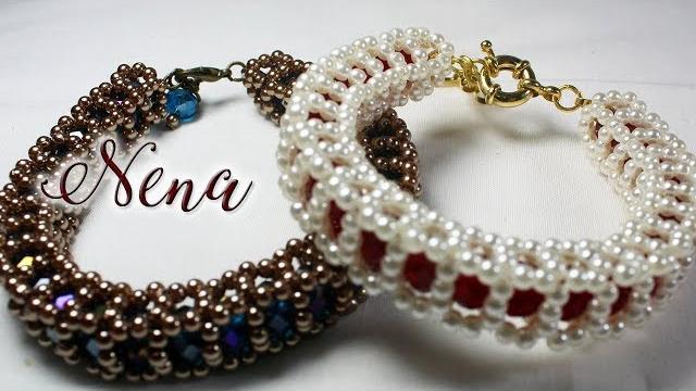 Bijuteria – Pulseira de pérolas e cristais