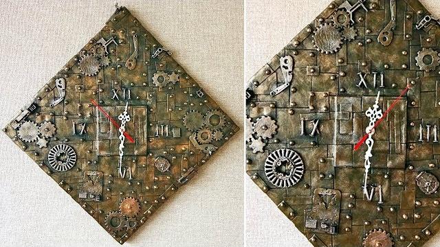 Como fazer relógio de parede steampunk