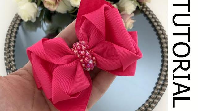 Como Fazer um Lindo 🎀 Laço Carícia  na Fita n 9