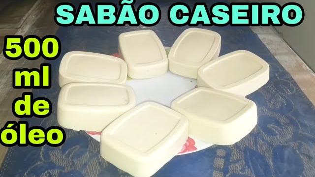 Sabão em Barra Duro e Perfumado com meio Litro de Óleo