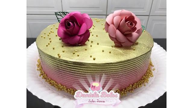 Bolo Dourado e Rosa – Mais Dicas para Vocês