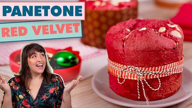 Panetone Red Velvet Recheado o Famoso Especial de Natal