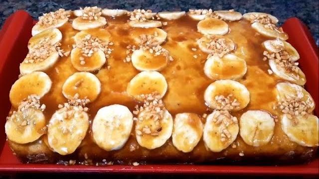 Bolo de Banana com Caramelo