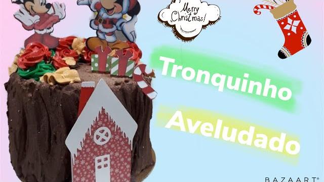 Bolo Tronquinho Aveludado de Natal