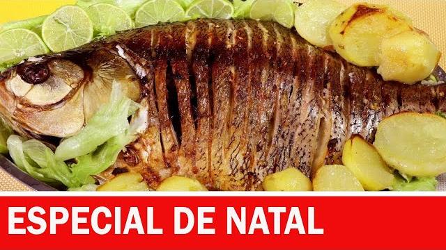 Peixe Assado com Tempero Caseiro e Batata