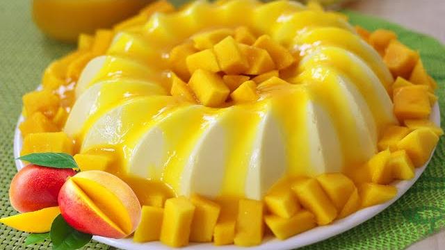 Mousse cremoso Feito com Manga