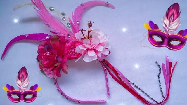 Tiara de flores para o carnaval