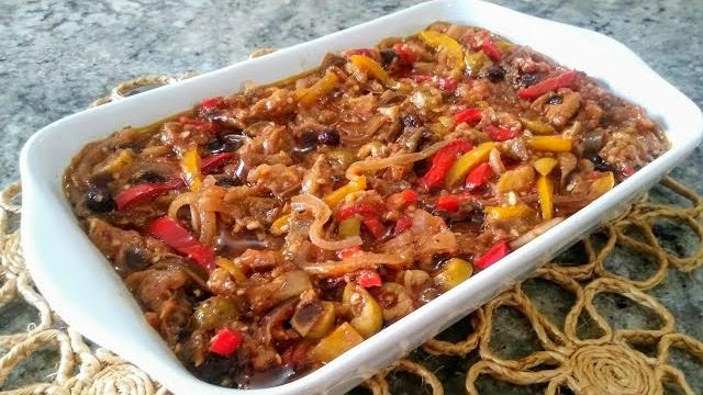 ANTEPASTO OU CAPONATA DE BERINJELA – RECEITA FÁCIL FEITA NA PANELA