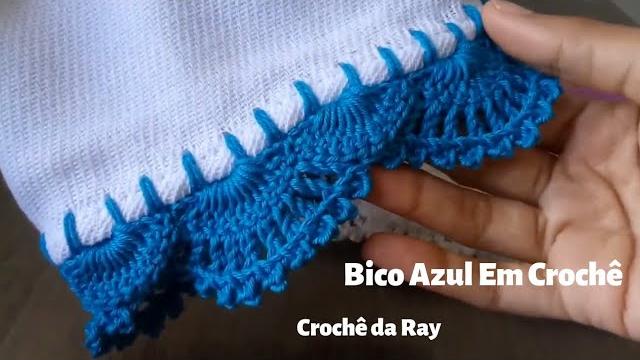 Aprenda a Fazer um Lindo Bico de Crochê Azul