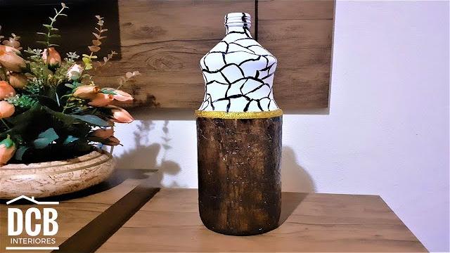Garrafa Decorada com Papel Alumínio